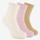 3 paar fluffy dames huissokken