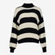 TwoDay dames trui gestreept zwart/beige