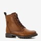 Bugatti leren dames veterboots cognac