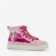 Hoge meisjes sneakers roze met pailletten