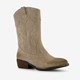 Suède meisjes western laarzen beige