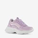 Meisjes dad sneakers paars metallic