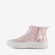 Hoge meisjes sneakers roze met hartjes