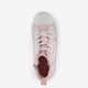 Hoge meisjes sneakers roze met hartjes