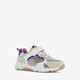 Meisjes sneakers beige met pastelkleuren