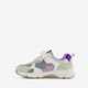 Meisjes sneakers beige met pastelkleuren