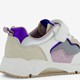 Meisjes sneakers beige met pastelkleuren