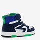 Hoge jongens sneakers blauw/wit
