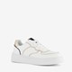 Dames sneakers wit met gouden details
