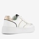 Dames sneakers wit met gouden details