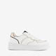 Dames sneakers wit met gouden details