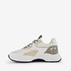 Dames dad sneakers wit met dierenprint