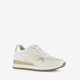 Dames sneakers wit met gouden details
