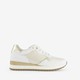 Dames sneakers wit met gouden details