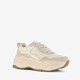 Dames dad sneakers beige met glitters