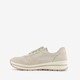 Leren dames sneakers beige