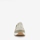 Leren dames sneakers beige/groen