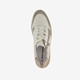 Leren dames sneakers beige/groen