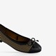 Dames ballerina zwart goud