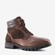 Van Beers leren heren veterboots bruin met suede