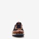 Leren heren sneakers cognac