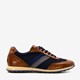 Leren heren sneakers cognac