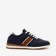 Heren sneakers blauw/bruin