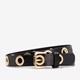 Dames riem met ringen zwart