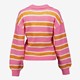Dames trui gestreept roze/oranje