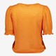 Dames top met ruches oranje