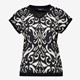 Dames T-shirt zwart met paisley print