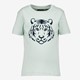 Jongens T-shirt lichtgroen met tijgerkop