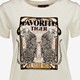 Dames T-shirt crème wit met opdruk