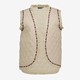 Dames gilet beige met franjes