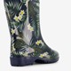 Dames regenlaarzen blauw met panter print