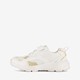 Meisjes dad sneakers wit goud