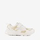 Meisjes dad sneakers wit goud