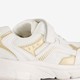 Meisjes dad sneakers wit goud
