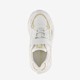 Meisjes dad sneakers wit goud