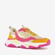 Dames dad sneakers roze oranje
