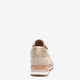 Dames sneakers met slangenprint beige