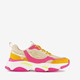 Dames dad sneakers roze oranje