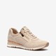 Nova dames sneakers met slangenprint beige