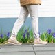 Dames sneakers met slangenprint beige