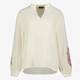 Mousseline dames blouse met borduursels