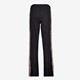 Wide leg broek met bies en luipaard zwart