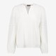 Dames broderie blouse wit