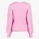 Gebreide dames trui met ballonmouwen roze