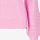 Gebreide dames trui met ballonmouwen roze