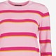 Dames trui met strepen roze